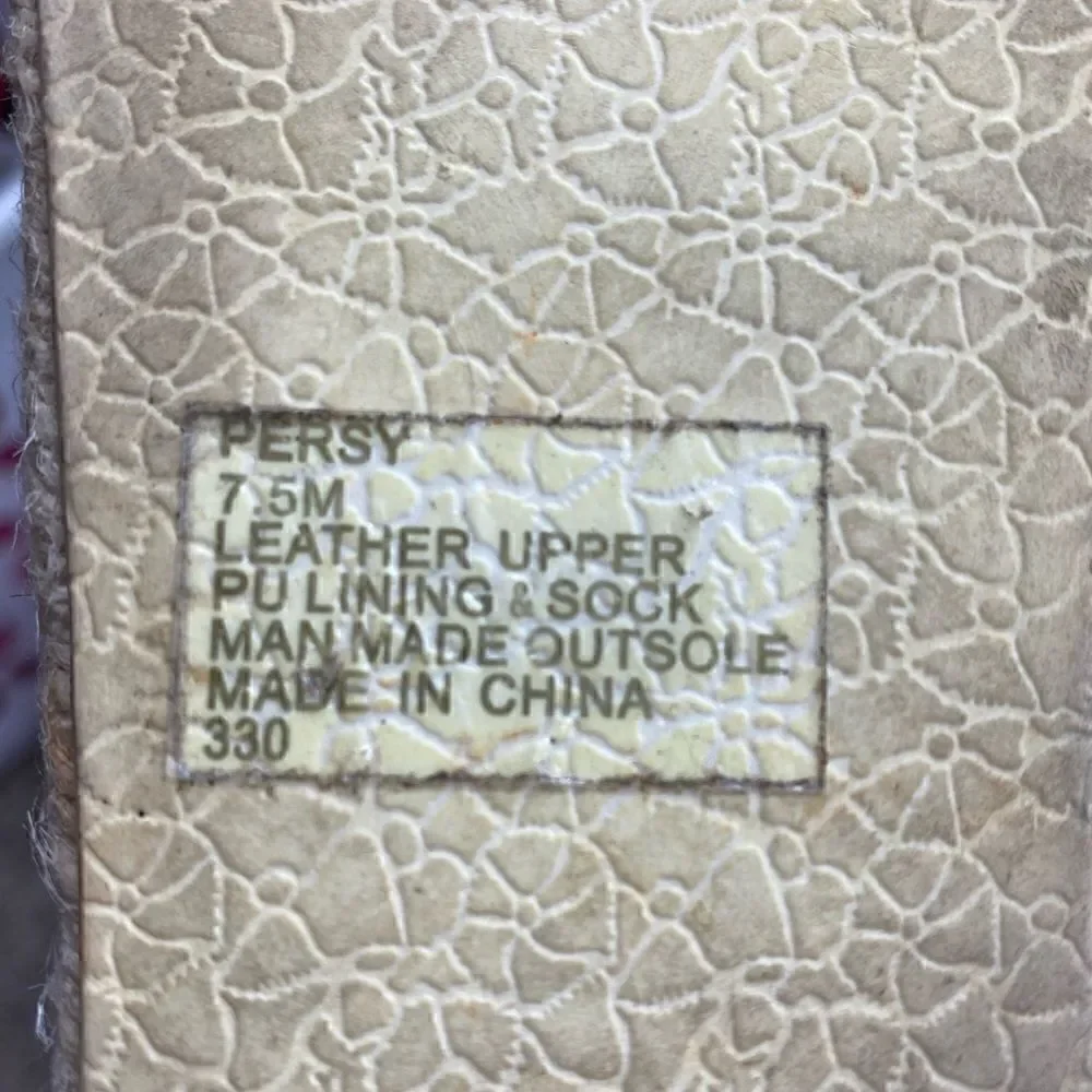 Steve Madden Women's Persy Leather Espadrilles Flats Tan Size 7.5M